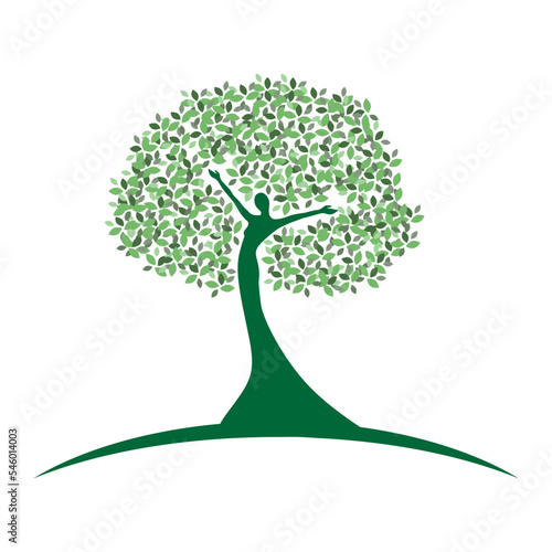 mother earth, lady become beautiful tree