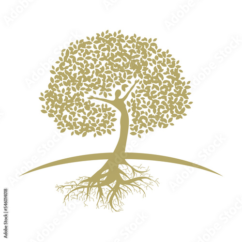 mother earth, lady become beautiful tree