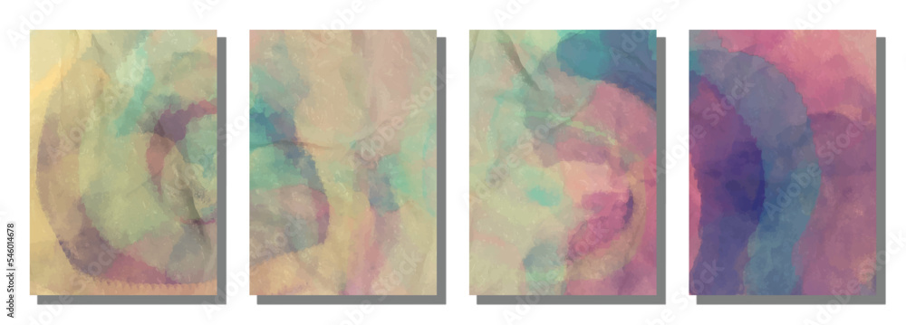 Abstract water color brush background. Set background.