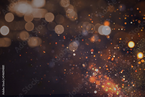 Abstract Glittering background. Shiny Glitter With Defocused Lights In The Night © wijhatun