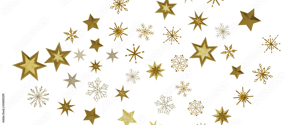Snowflakes Falling On Snow - Winter Banner Snowflakes Falling On Snow - Winter Banner