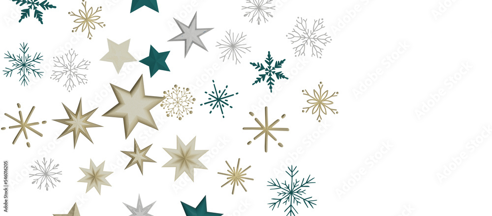 Snowflakes Falling On Snow - Winter Banner Snowflakes Falling On Snow - Winter Banner