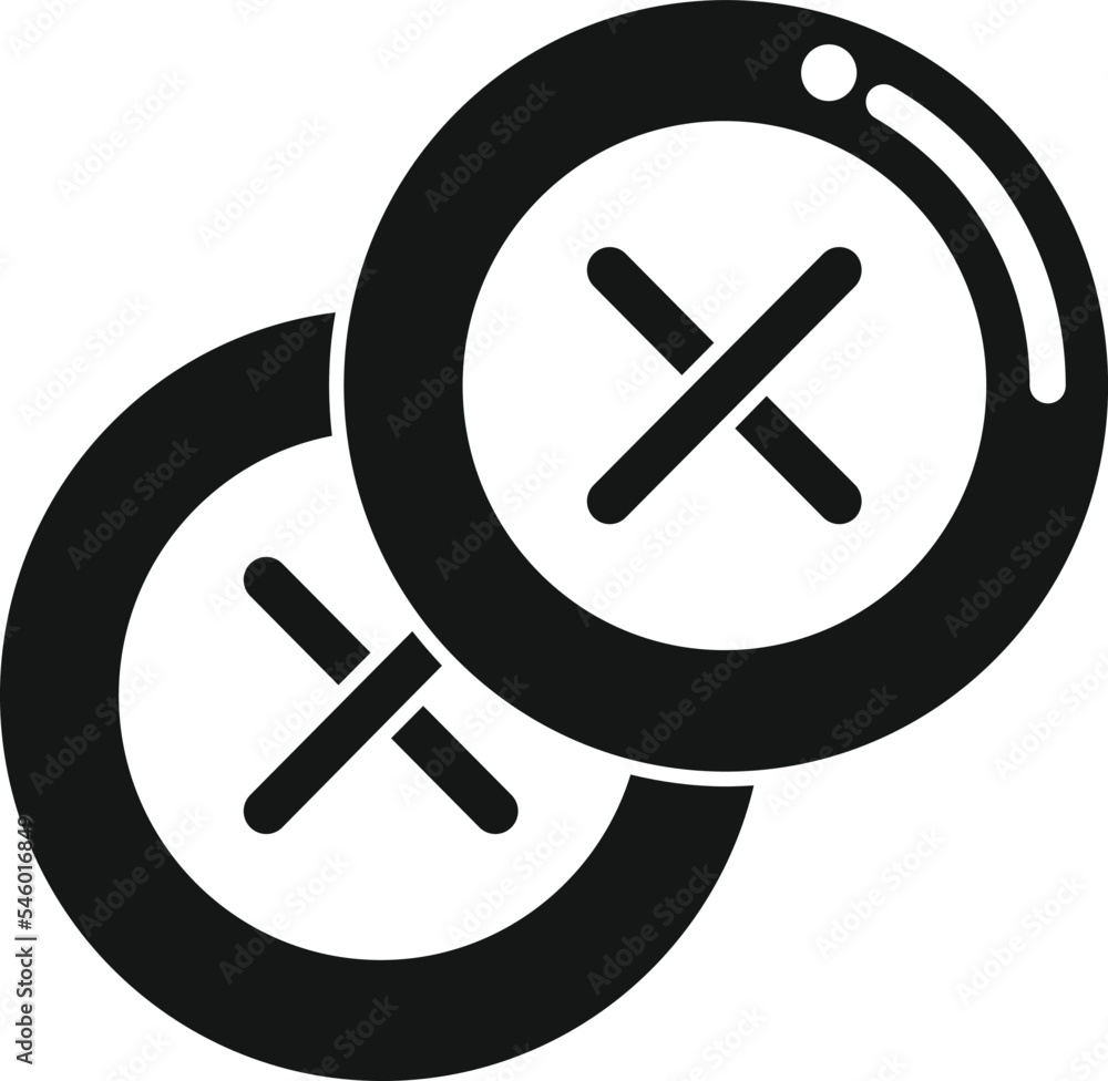 Knitting button icon simple vector. Wool knit. Winter fashion Knitting button icon simple vector. Wool knit. Winter fashion
