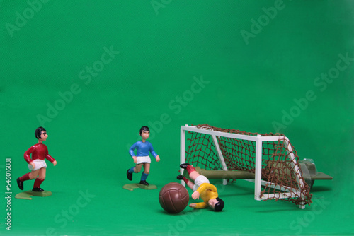 Football Soccer figure,  Football player and football, vintage toy from 1970s -1980s, Soccer action figure. 