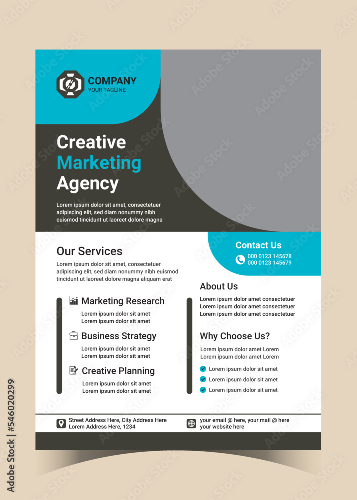Creative Corporate Business Flyer Template Simple and clean A4 Size with Bleed Vector design Creative Corporate Business Flyer Template Simple and clean A4 Size with Bleed Vector design