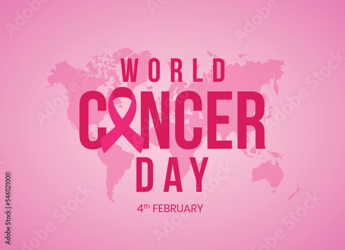 World Cancer day is observed every year on February 4, to raise awareness of cancer and to encourage its prevention, detection, and treatment. Vector illustration