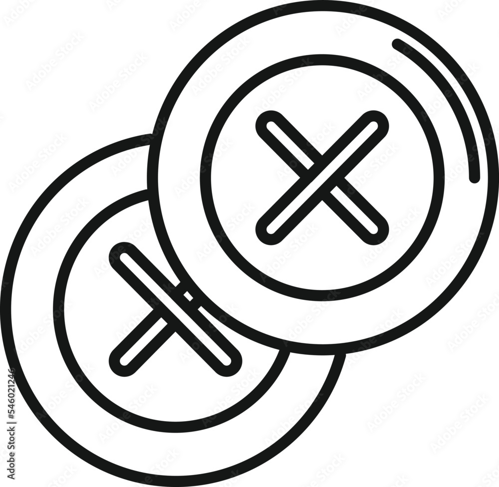 Knitting button icon outline vector. Wool knit. Winter fashion Knitting button icon outline vector. Wool knit. Winter fashion