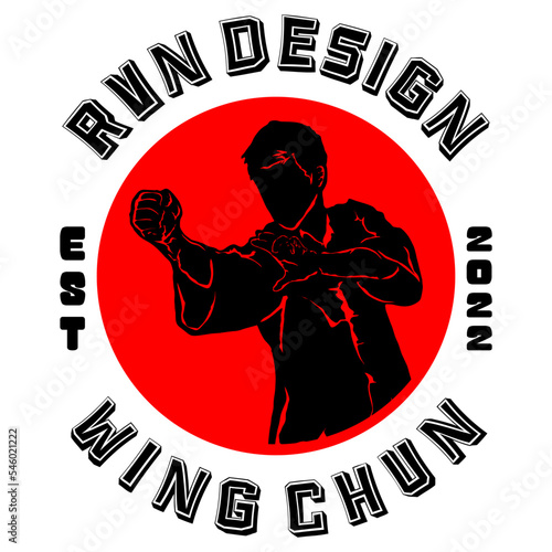 karate taekwondo kungfu logo badge vector