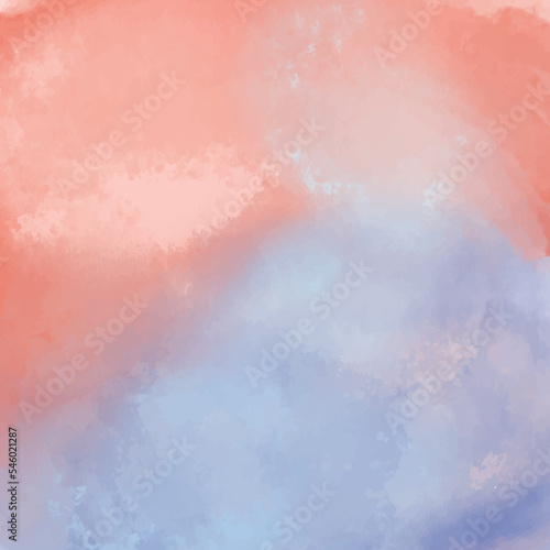 Textured painting watercolor sky and clouds, abstract. Abstract hand paint square stain backdrop. watercolor background, vector illustration