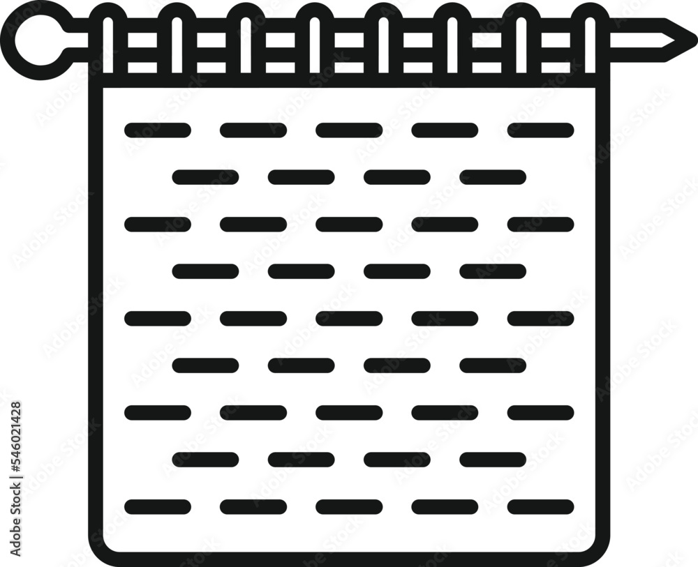 Craft knitting icon outline vector. Wool knit. Thread object Craft knitting icon outline vector. Wool knit. Thread object