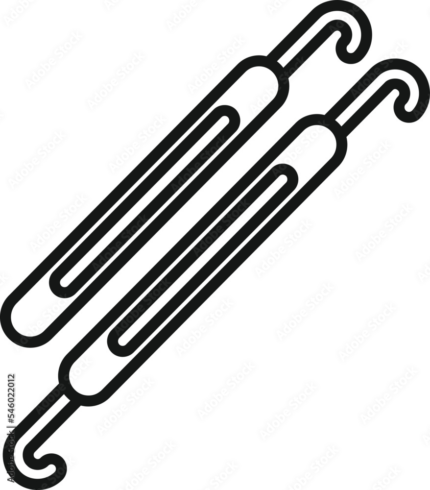 Knitting hook icon outline vector. Wool knit. Cloth fabric Knitting hook icon outline vector. Wool knit. Cloth fabric