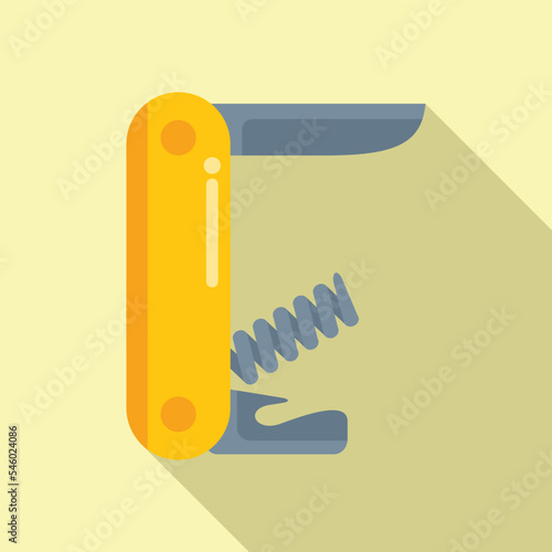 Travel multitool icon flat vector. Army pocket. Camping kit