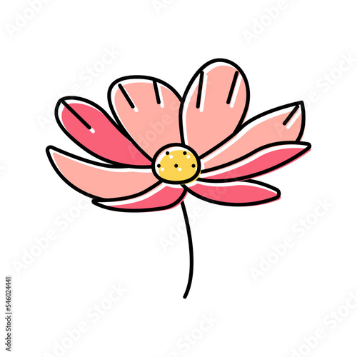 cosmos flower spring color icon vector illustration