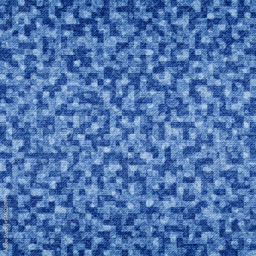 Abstract seamless pattern. Repeating shibori background. Blue degrade design for prints. Repeated denim woven. Repeat grunge print. Marine modern texture. Contemporary fade print. Vector illustration