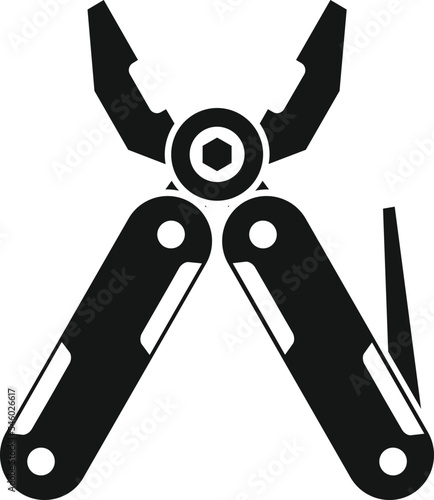 Business multitool icon simple vector. Army knife. Swiss tool