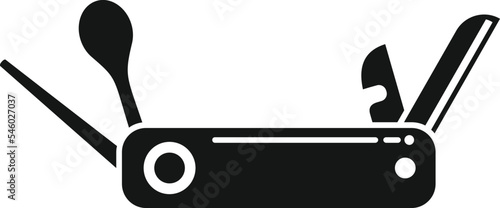 Penknife icon simple vector. Knife multitool. Swiss tool