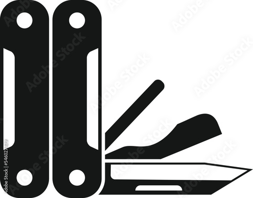 Army knife icon simple vector. Pocket multitool. Camping kit
