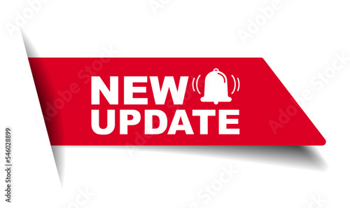 red vector illustration banner new update
