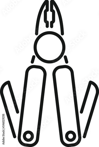 Business multitool icon outline vector. Army knife. Swiss tool