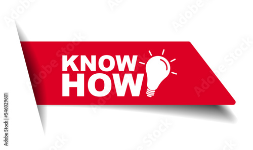 red vector illustration banner know how