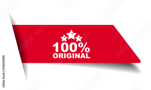red vector illustration banner 100% original