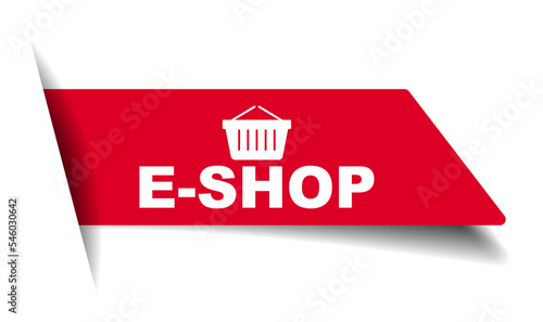 red vector illustration banner eshop