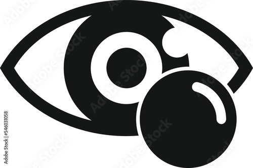 Vision eye icon simple vector. Optical doctor. Check eye