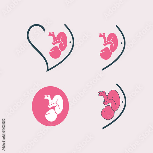 child womb logo icon set