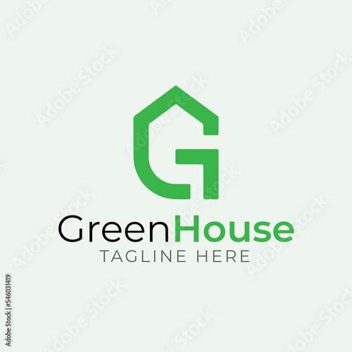 letter G logo - home logo - greenhouse