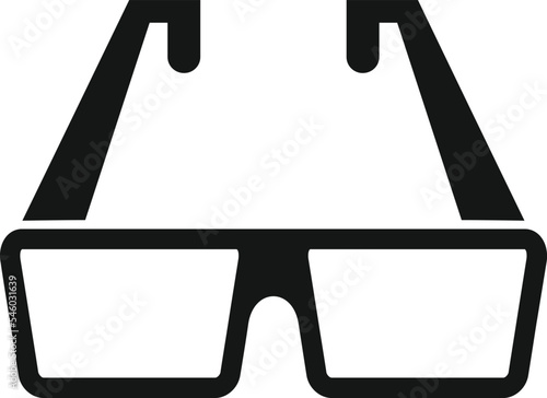 Visual eyeglasses icon simple vector. Eye test. Doctor health