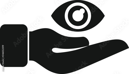 Care eye icon simple vector. Optical clinic. Sigh care