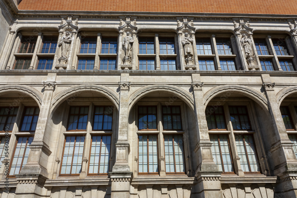 An richly ornamented building's facade