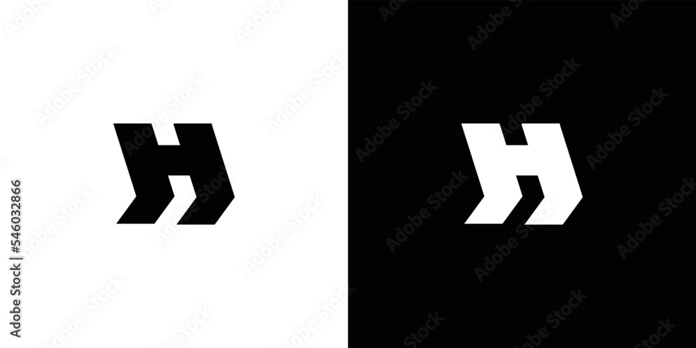 Modern and strong letter H initials logo design Modern and strong letter H initials logo design
