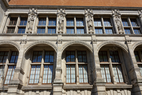 An richly ornamented building's facade