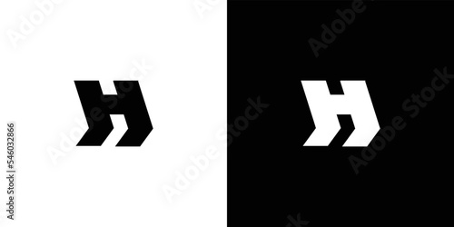 Modern and strong letter H initials logo design