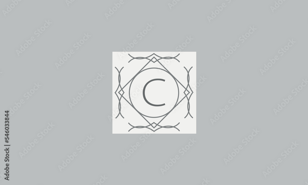 Stylish and sophisticated design of the logo and the letter C to create a monogram in the art nouveau style Stylish and sophisticated design of the logo and the letter C to create a monogram in the art nouveau style