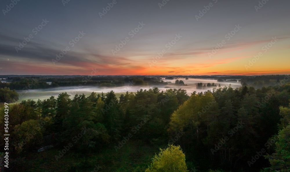 Summer morning in the Latvian countryside. Summer morning in the Latvian countryside.