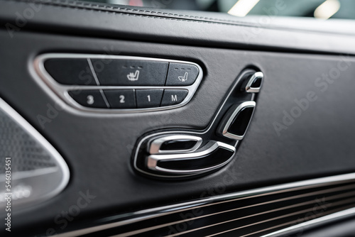 Car door inside the luxury modern car close up © fotofabrika