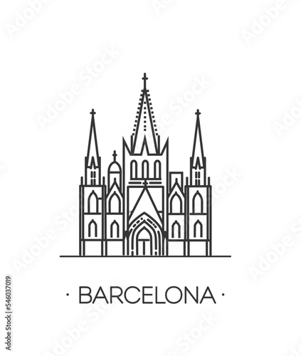 Cathedral of the Holy Cross and Saint Eulalia in Barcelona, Spain