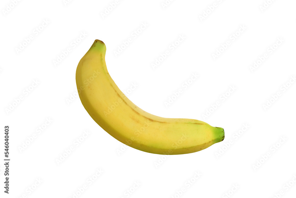 A finger of fresh ripe banana isolated on transparent background, png file A finger of fresh ripe banana isolated on transparent background, png file