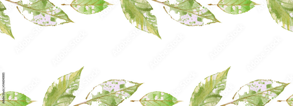 Watercolor composition with twigs on white background. Frame, border, wreath. Greeting card, poster, banner with space for text Watercolor composition with twigs on white background. Frame, border, wreath. Greeting card, poster, banner with space for text