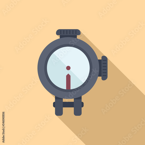 Sight icon flat vector. Rifle scope. Target scope photo