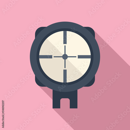 Sniper cross icon flat vector. Target eye. Military weapon