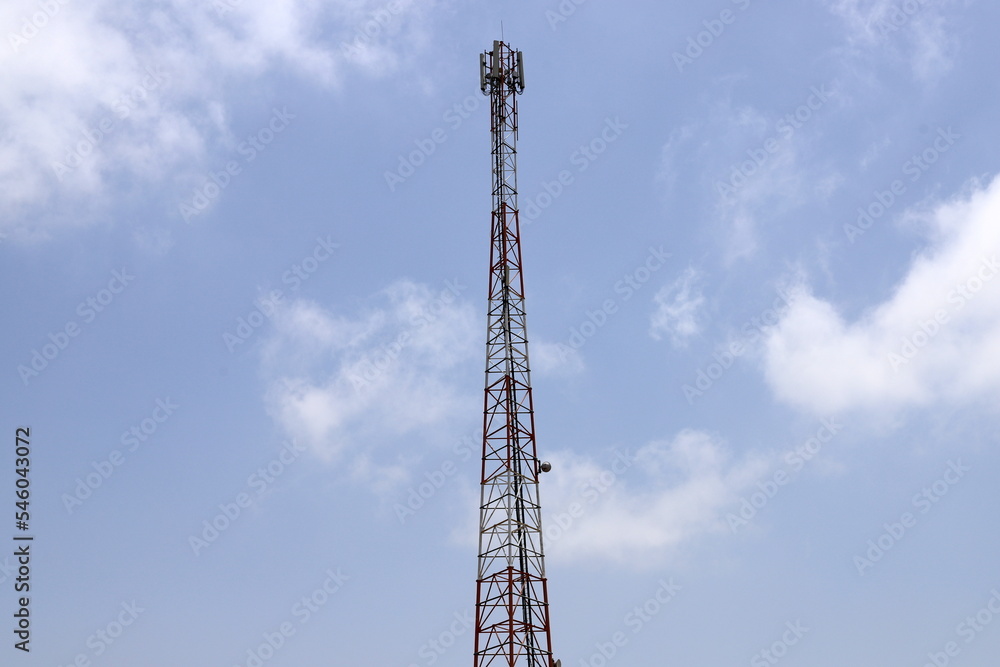 High antenna for emitting and receiving radio waves. High antenna for emitting and receiving radio waves.