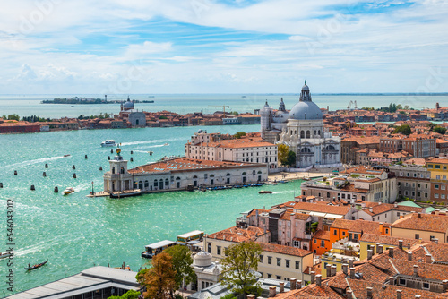 Venice Italy panoramic cityscape with Santa Maria della Salute church. © Nancy Pauwels