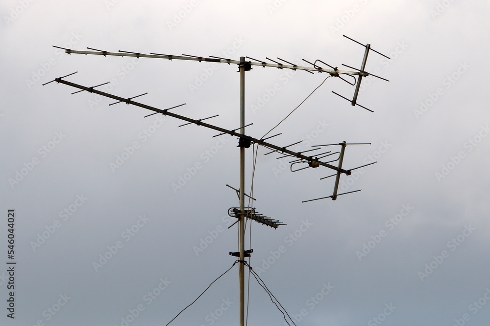 High antenna for emitting and receiving radio waves. High antenna for emitting and receiving radio waves.