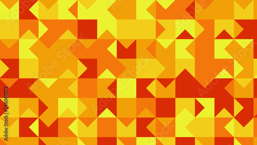 yellow and orange geometric pattern, wallpaper for tile, banner, tableclothe