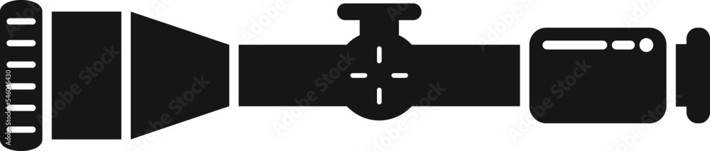 Modern army scope icon simple vector. Rifle gun. Sniper target