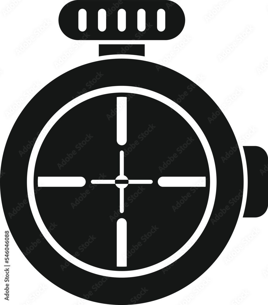 Sniper sight icon simple vector. Rifle scope. Military texture