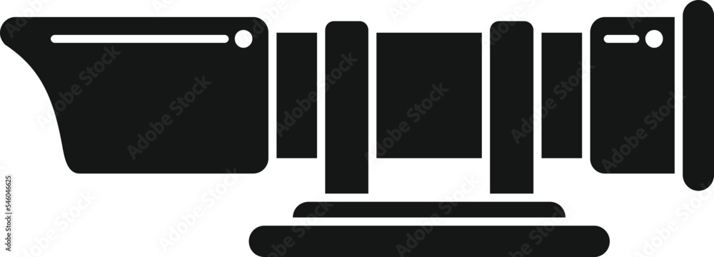 Steel scope icon simple vector. Rifle gun. Military sniper Steel scope icon simple vector. Rifle gun. Military sniper
